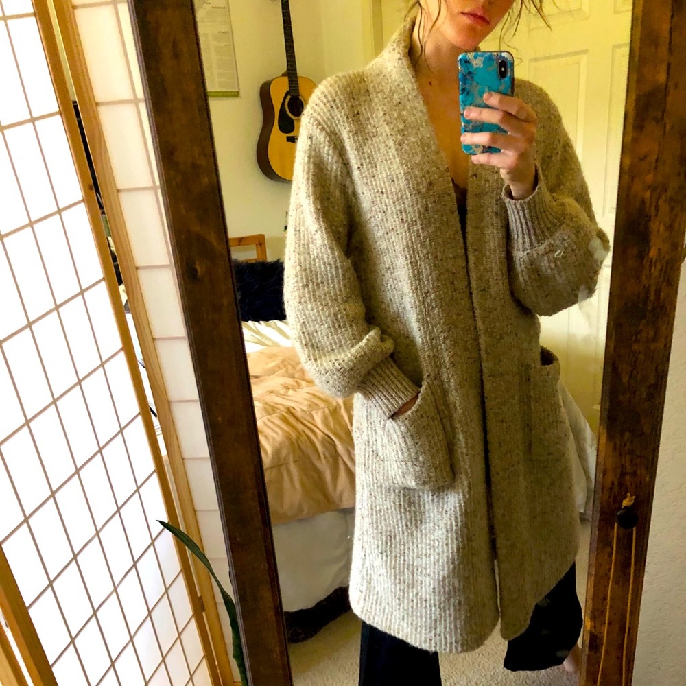Wool long sweater